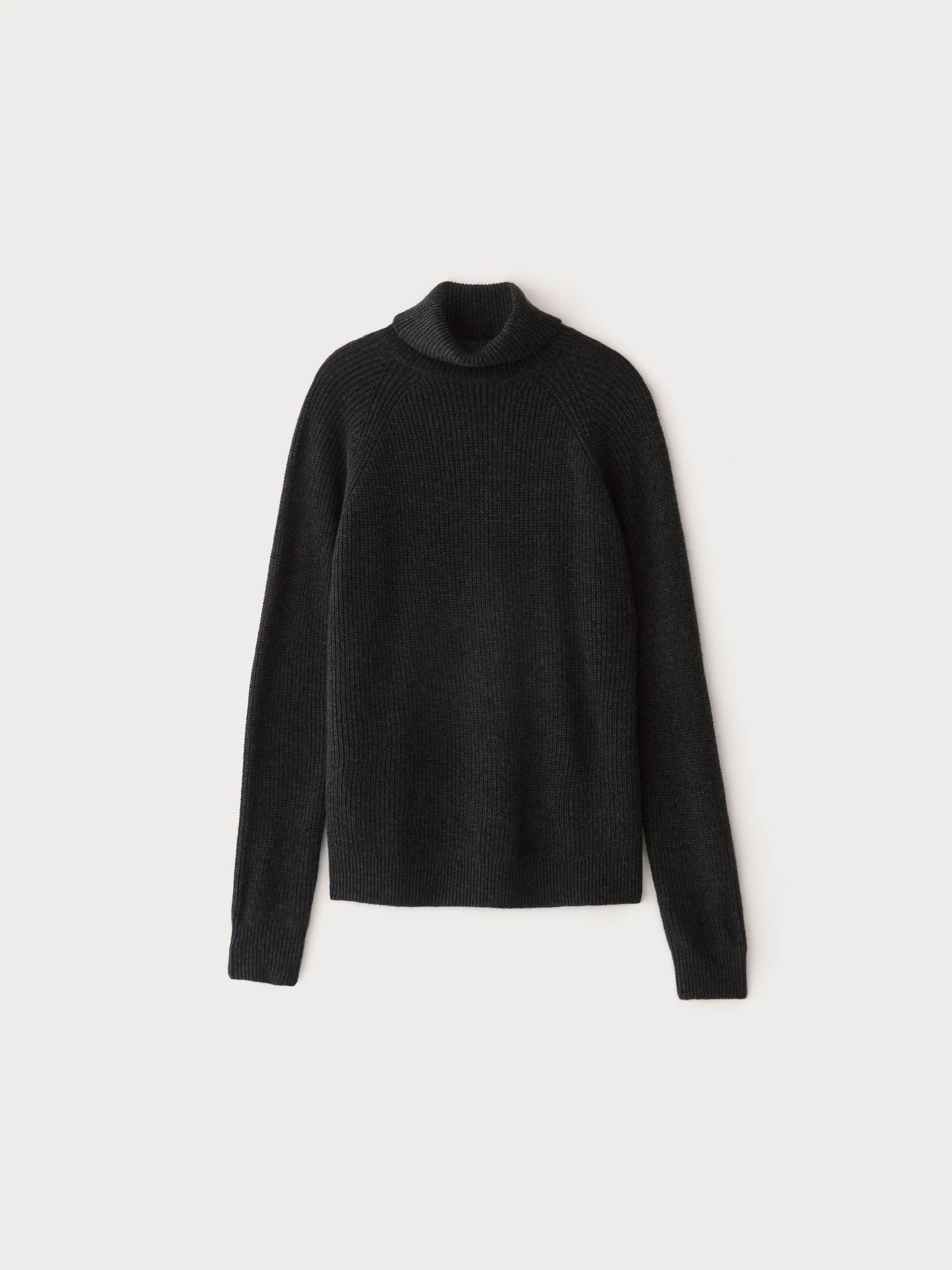 The Turtle Neck Sweater in Grey Black