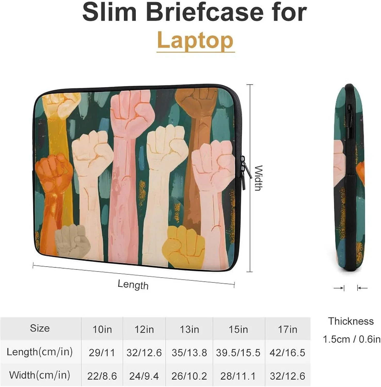 Together Personalized Laptop Bag Business Casual Laptop Cases Slim Computer Bag Briefcase