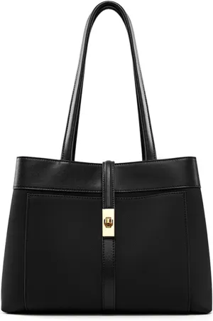 Tote Bag for Women Genuine Leather Shoulder Bags Hobo Bags Large Purse and Handbags with Adjustable Shoulder Strap (A)