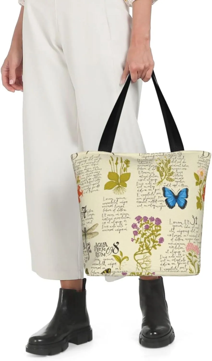 Tote Bag For Women Shoulder Bags Casual Shopping Cloth Reusable Handbags Heavy Duty For Beach Groceries Books Gym Work Travel