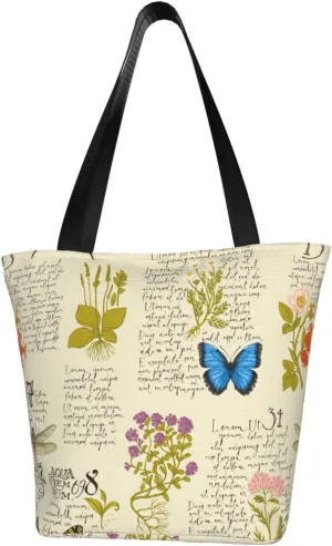 Tote Bag For Women Shoulder Bags Casual Shopping Cloth Reusable Handbags Heavy Duty For Beach Groceries Books Gym Work Travel