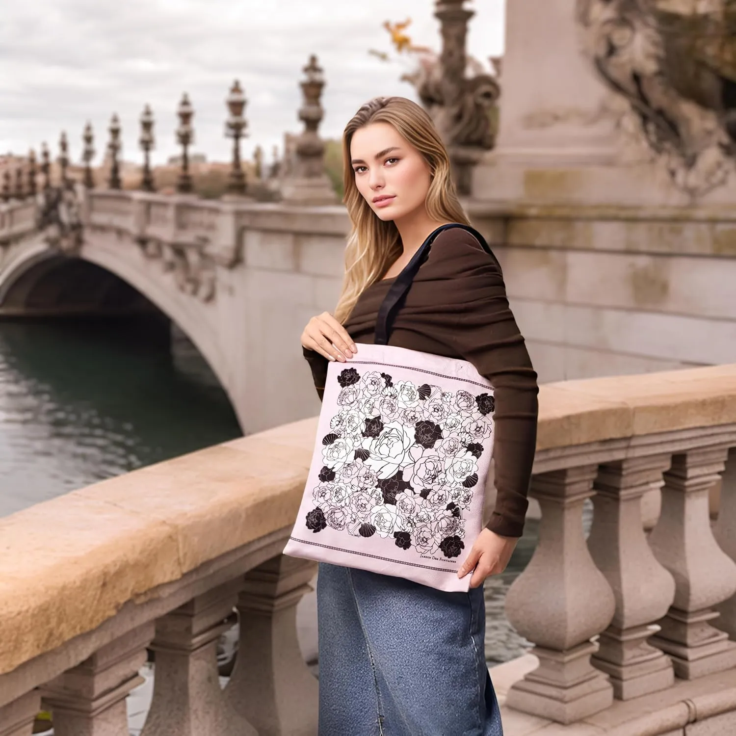Tote Bag for Women with Interior Pocket Reusable Tote Shoulder Casual Bag for Work,Shopping,Vacation
