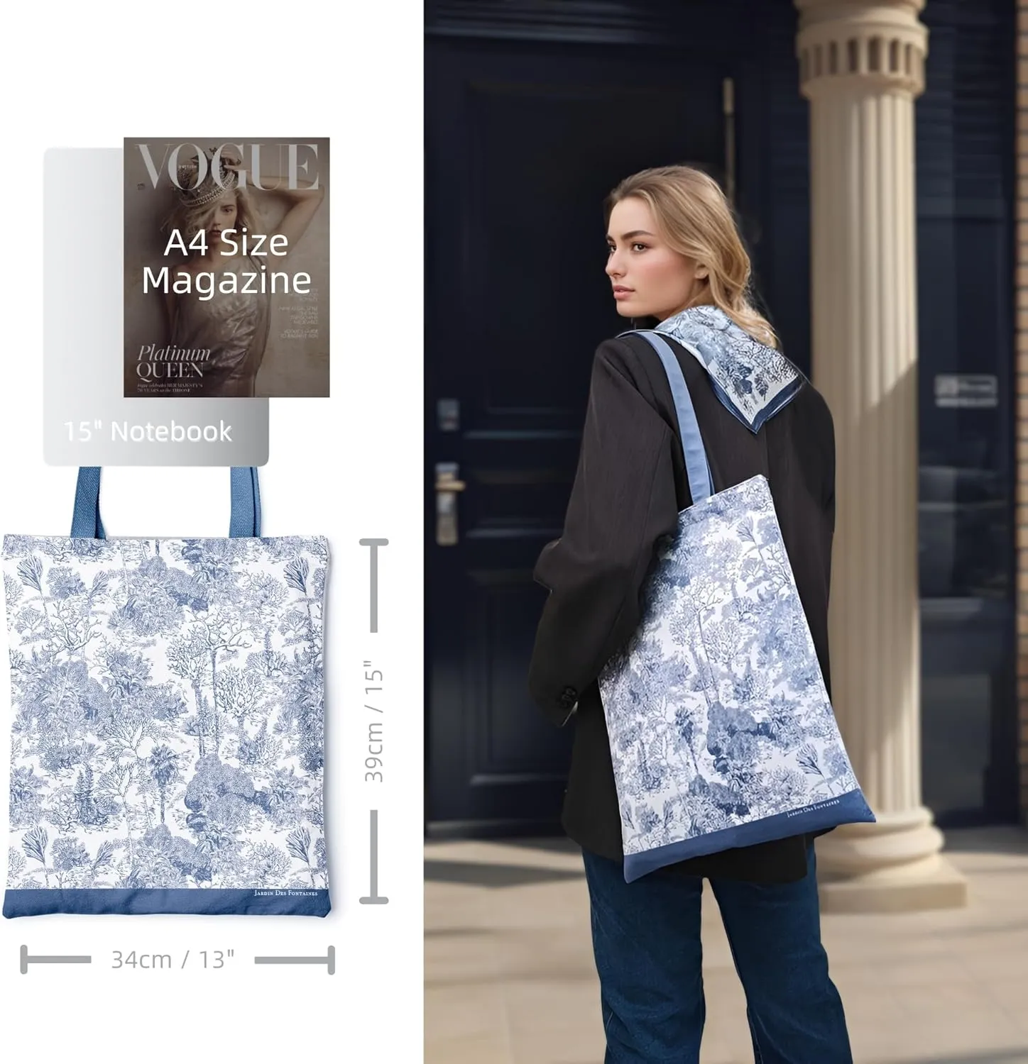 Tote Bag for Women with Interior Pocket Reusable Tote Shoulder Casual Bag for Work,Shopping,Vacation