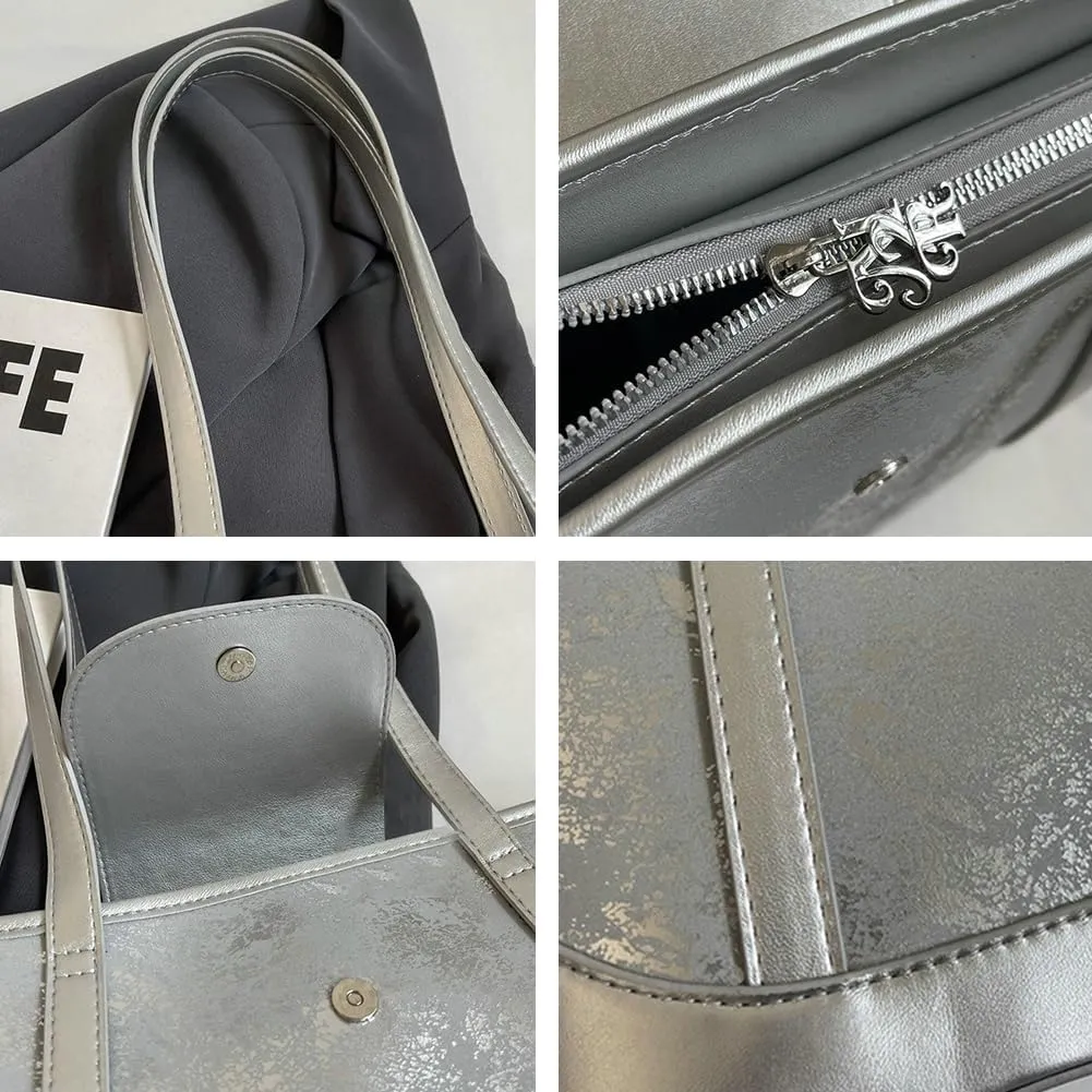 Tote Bags for Women Hobo Bags PU Leather Shoulder Large Top Handle Handbag Satchel Purse Work