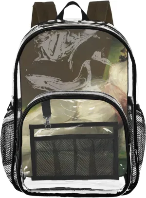 Travel Clear Bags for Women Francisco Goya Painting Clothed Maja Kids Backpack Boys Girls See through Shoulder Bag