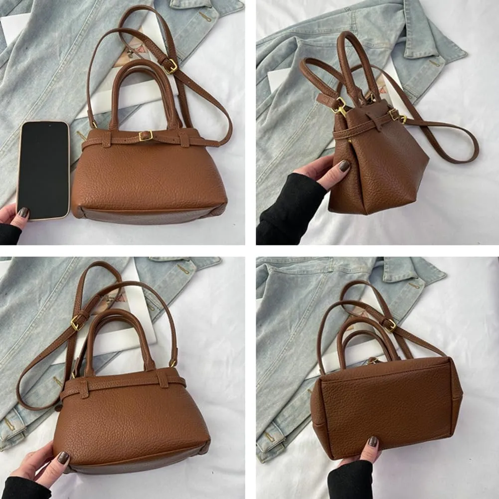 Trendy Bucket Bags with Removable Strap Casual Simple Shoulder Bags for Women Ventilate Cross Body Bag for Daily Life