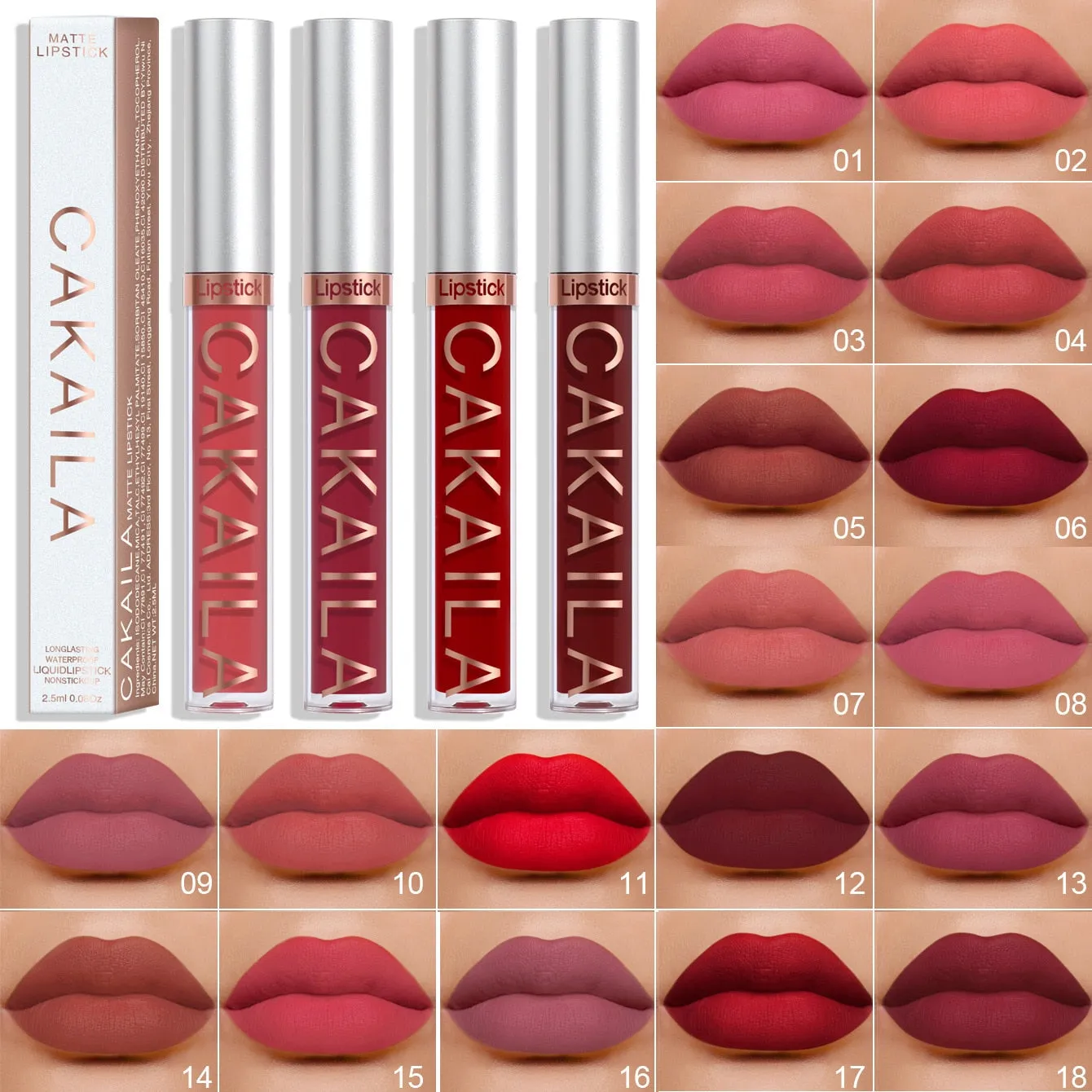 Trendy Matte Velvet Long Lasting Waterproof Lipsticks