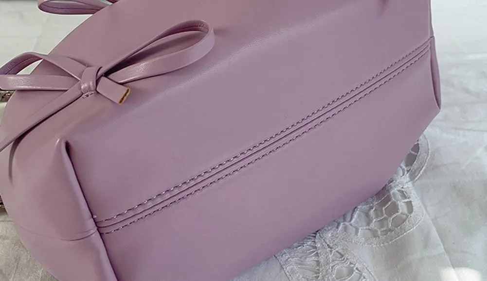 Trendy Small Purses Soft Leather Pleated Bucket Bags Shoulder Bag with Chain Cute Hobo Solid Shoulder Bags for Women