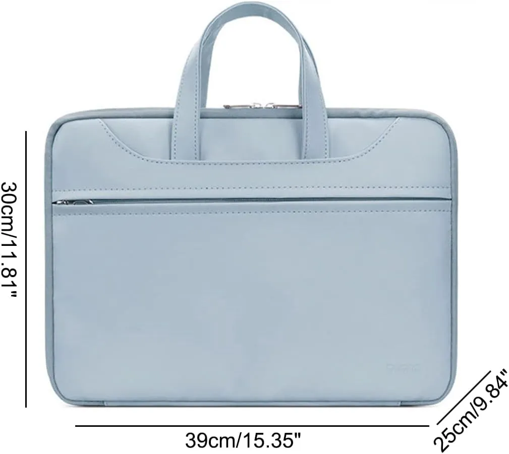 Unisex Laptop Bag PU Water Resistant Slim Computer Bag Women Men Briefcases for Business Office Travel