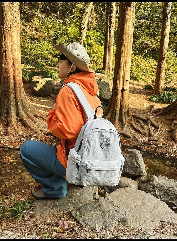 Vintage Backpack for Women Men - Waterproof Laptop Backpack Lightweight Durable Bookbag Fashion Daypack Hiking Daily (grey)