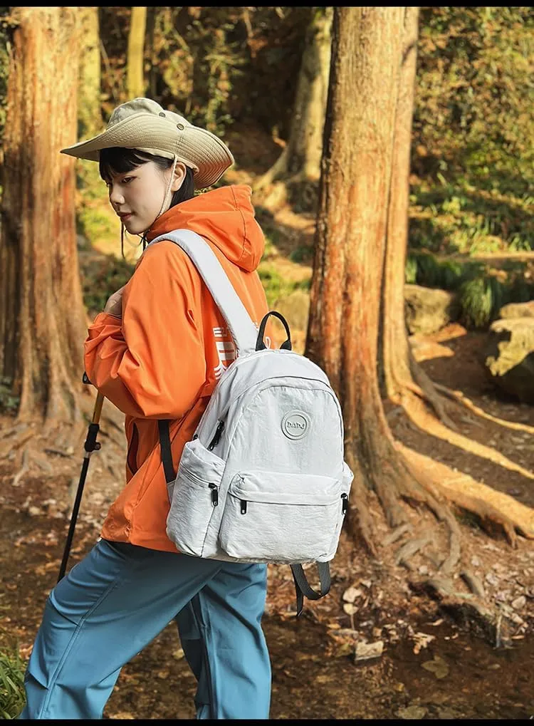 Vintage Backpack for Women Men - Waterproof Laptop Backpack Lightweight Durable Bookbag Fashion Daypack Hiking Daily (grey)