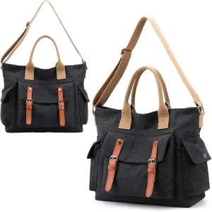 Vintage Casual Canvas Tote Bags Women Hobo Crossbody Bag Purse Travel Shoulder Bags Handbags for Women 2023