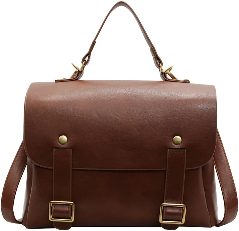 Vintage Women Vegan Leather Shoulder Bag Trendy Backpack Purse Hobo Bags Tote Handbags