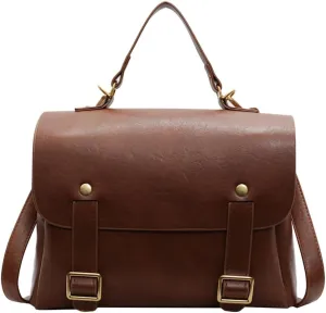 Vintage Women Vegan Leather Shoulder Bag Trendy Backpack Purse Hobo Bags Tote Handbags