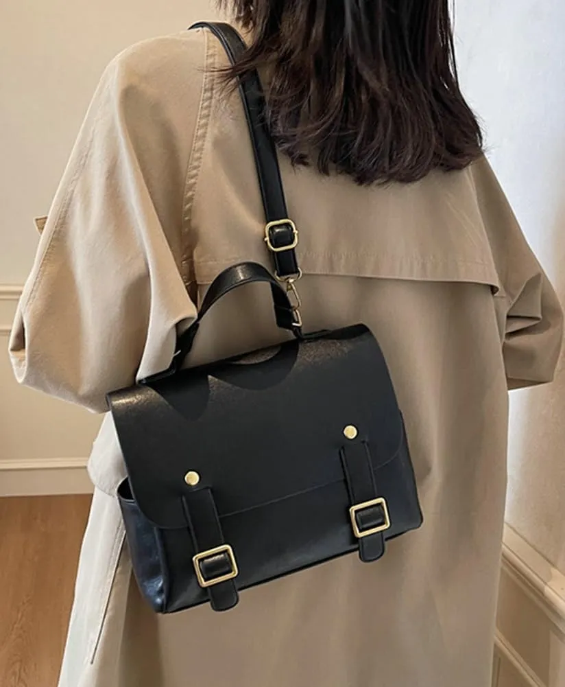 Vintage Women Vegan Leather Shoulder Bag Trendy Backpack Purse Hobo Bags Tote Handbags