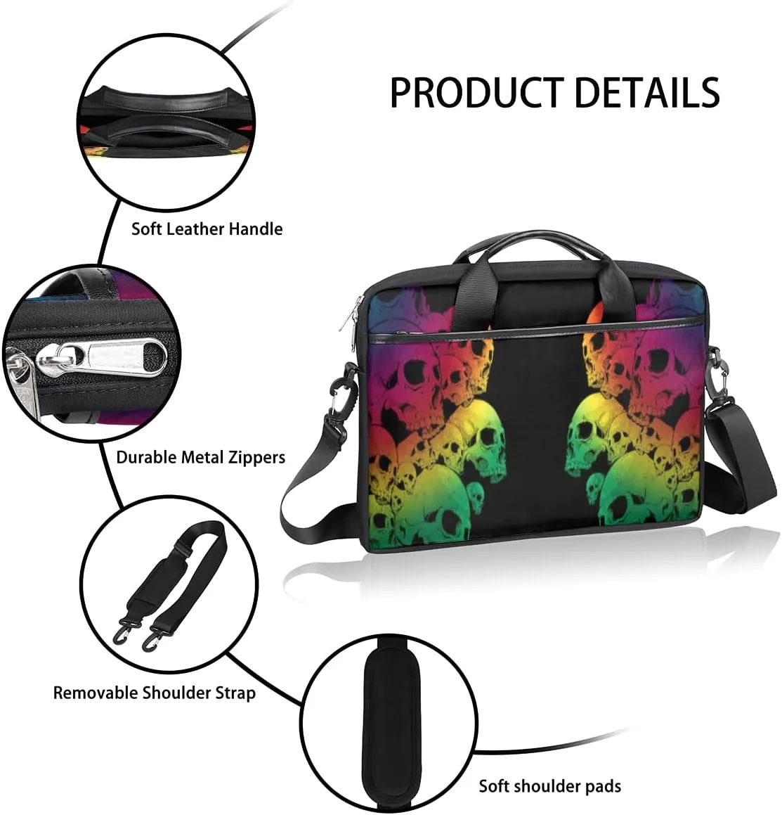 Watercolor Life Tree Laptop Shoulder Messenger Bag Waterproof Laptop Briefcase with Handle and Padded Strap Case Sleeve