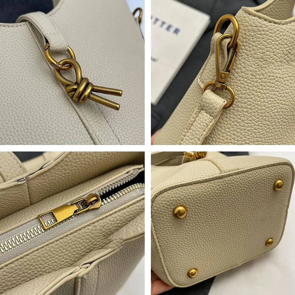 Women Bucket Bags Leather Hobo Bag Fashion Shoulder Crossbody Vintage Tote Small Handabg Purse