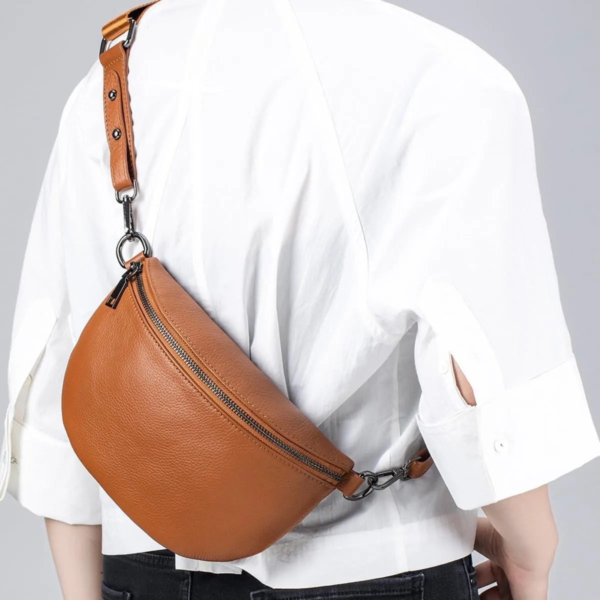 Women Crossbody Cowhide Leather Small Shoulder Saddle Messenger Casual Geniune Leather Handbag