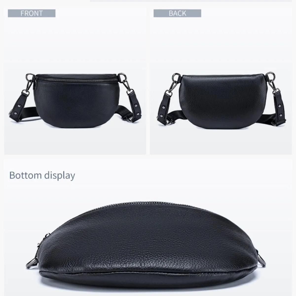 Women Crossbody Cowhide Leather Small Shoulder Saddle Messenger Casual Geniune Leather Handbag