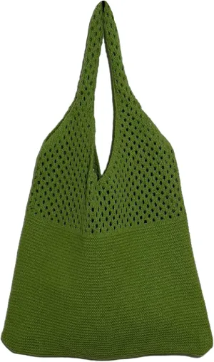 Women Fairycore Hobo Bag Trendy Jelly Knitted Shoulder Bags Mesh Hollow Tote Bag Aesthetic Fairy Grunge Purse