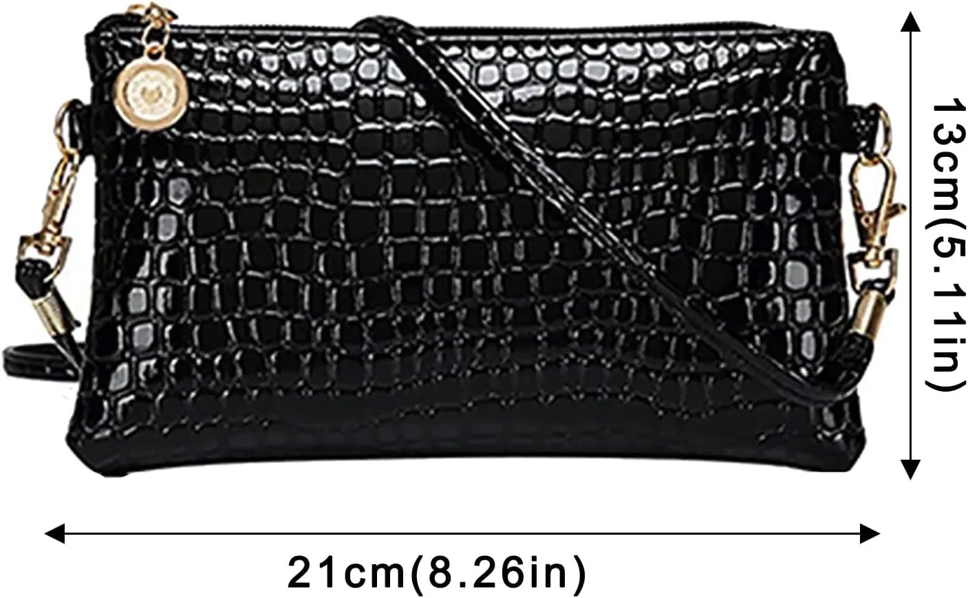 Women Fashion Shoulder Bag Tote Messenger Faux Leather Zipper Satchel Handbag Top Handle Satchel (Dark Blue, One Size)