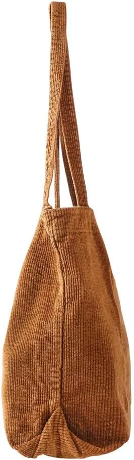 Women Shoulder Handbags Casual Hobo Bags Corduroy Shopper Tote Bag