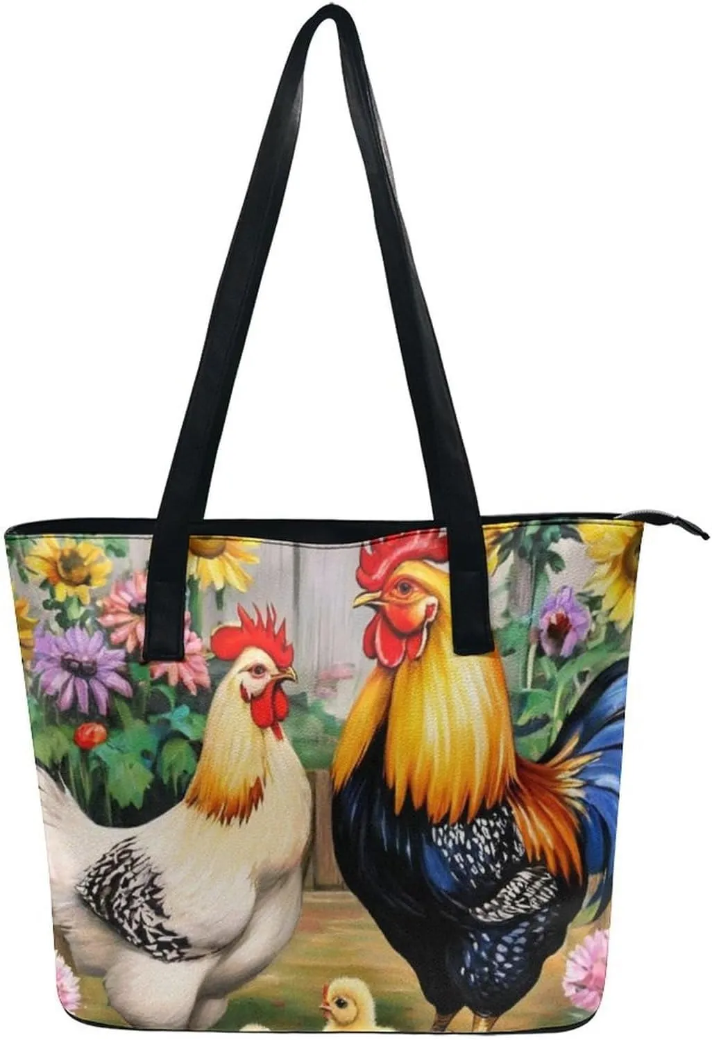 Women Tote Bags Casual Handbags PU Leather Shoulder Travel Bag