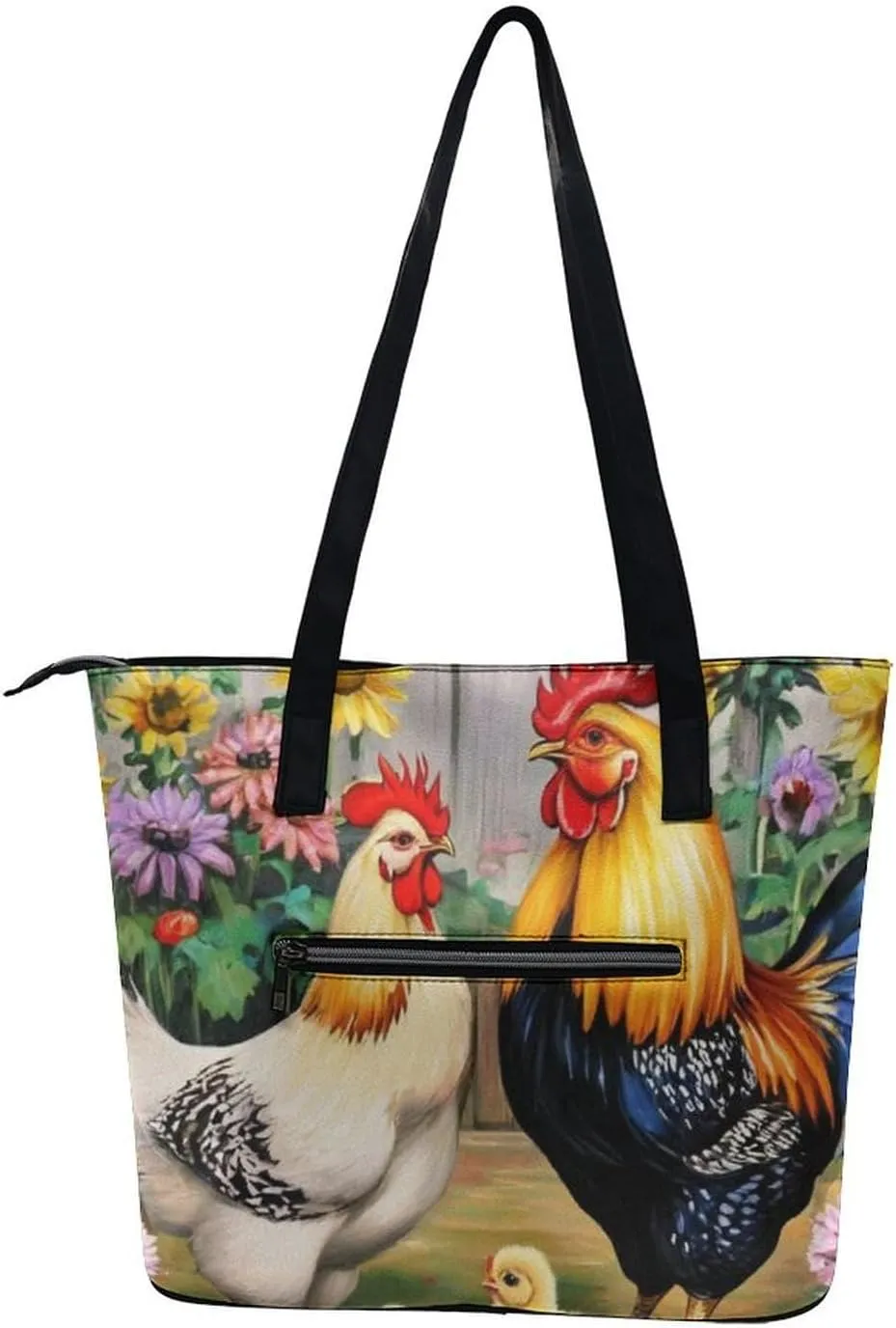 Women Tote Bags Casual Handbags PU Leather Shoulder Travel Bag