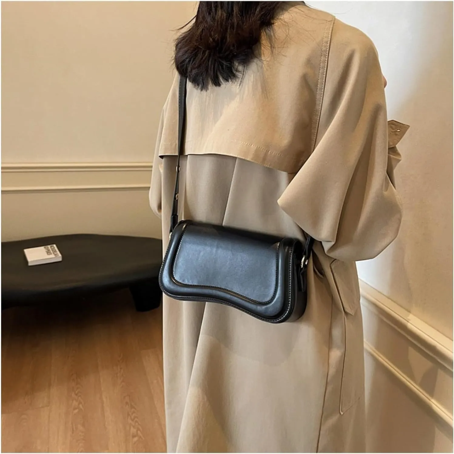 Women Vegan Leather Hobo Shoulder Bags Y2k Trendy Crossbody Purse Pu Leather Underarm Bag Adjustable Shoulder Purse