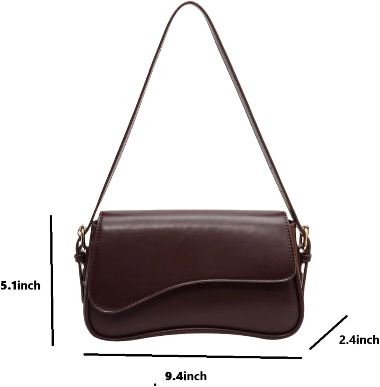 Women Vegan Leather Hobo Shoulder Bags Y2k Trendy Crossbody Purse Pu Leather Underarm Bag Adjustable Shoulder Purse