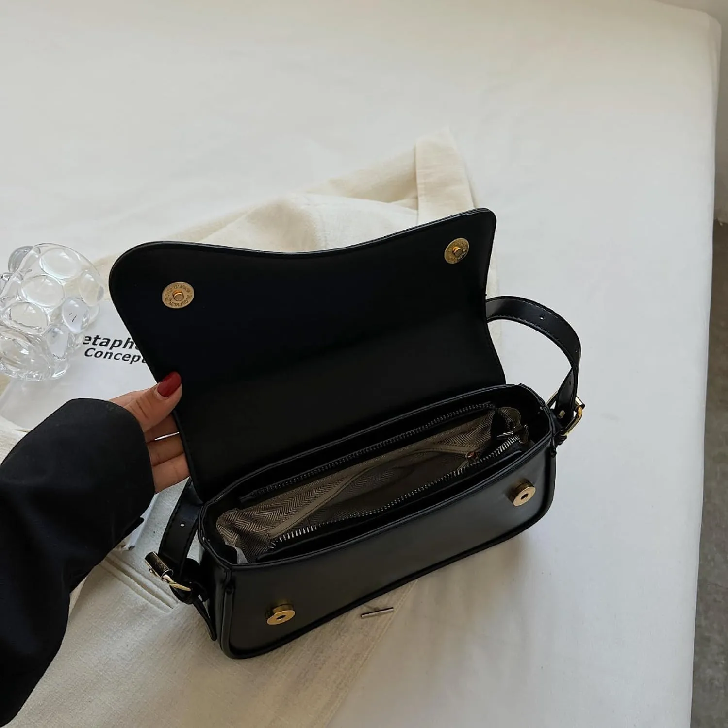 Women Vegan Leather Hobo Shoulder Bags Y2k Trendy Crossbody Purse Pu Leather Underarm Bag Adjustable Shoulder Purse