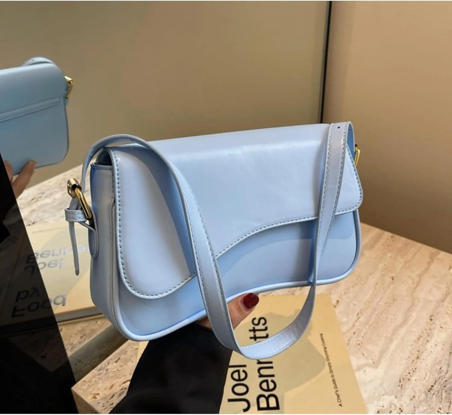 Women Vegan Leather Hobo Shoulder Bags Y2k Trendy Crossbody Purse Pu Leather Underarm Bag Adjustable Shoulder Purse