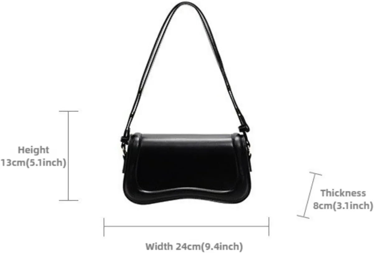 Women Vegan Leather Hobo Shoulder Bags Y2k Trendy Crossbody Purse Pu Leather Underarm Bag Adjustable Shoulder Purse