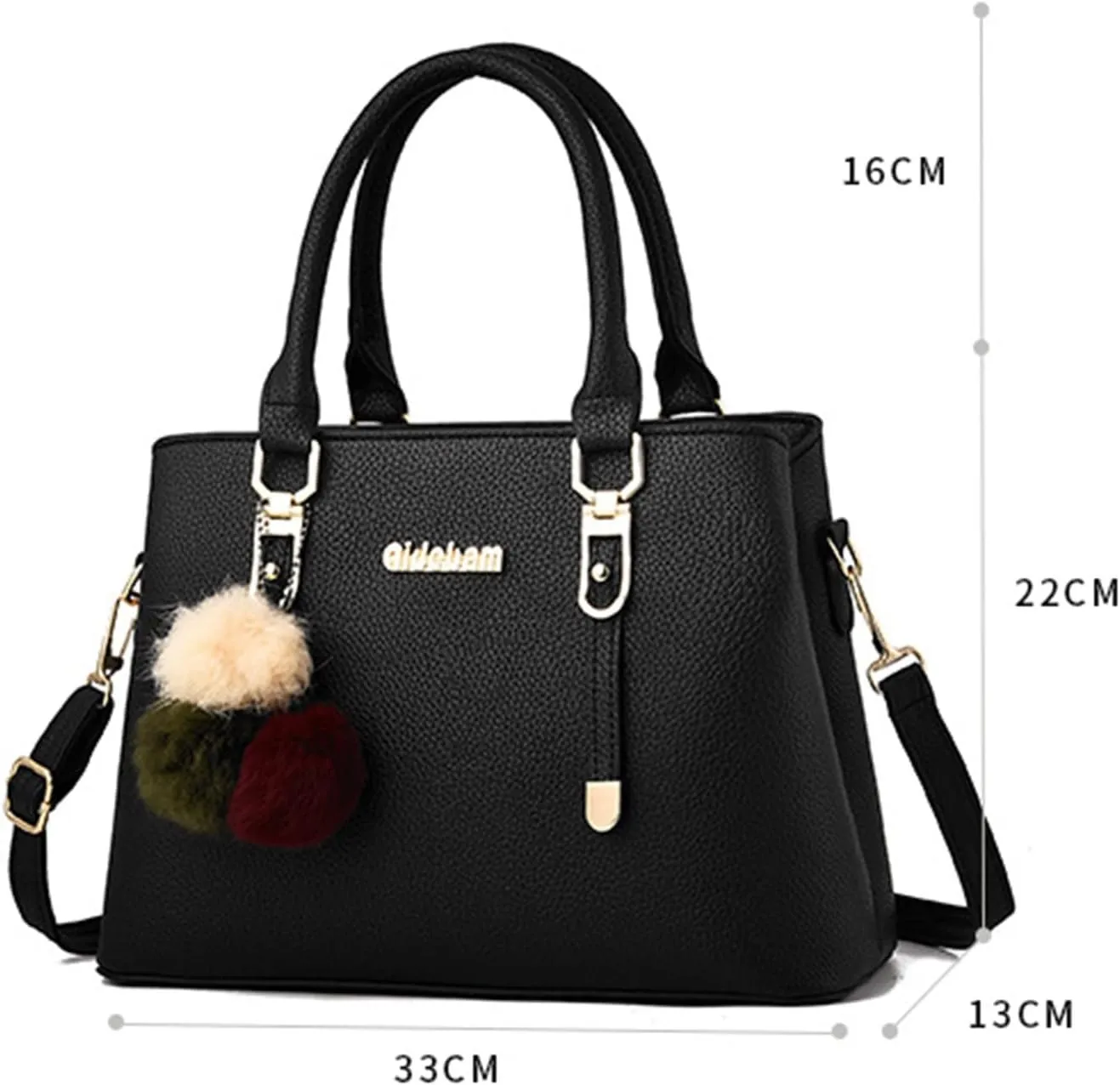 Womens Bag Elegant Casual Leather Messenger Bags Large Capacity Handbag Fashion Women Shoulder Bags (Grey, One Size)