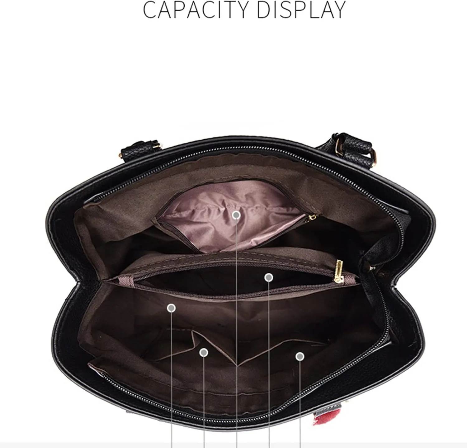 Womens Bag Elegant Casual Leather Messenger Bags Large Capacity Handbag Fashion Women Shoulder Bags (Grey, One Size)