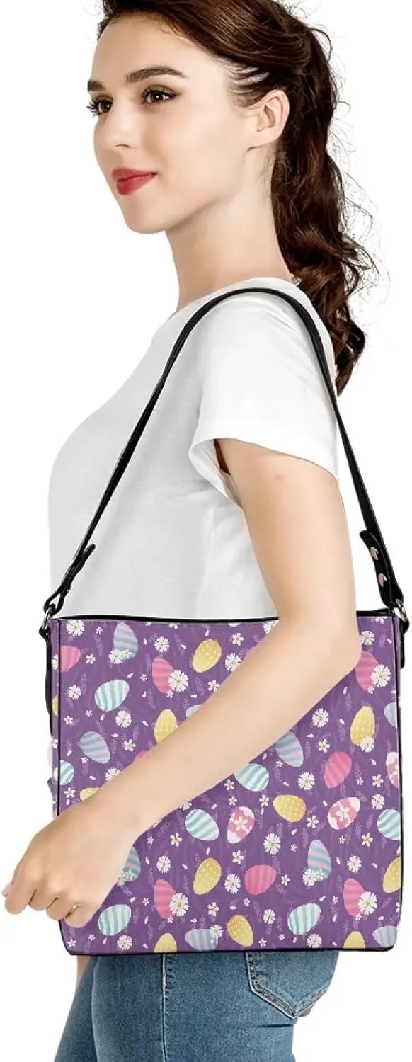 Womens Hobo Bags Large Capacity Tote Shoulder Purse PU Leather Work Tote Bag