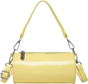 Womens Soft Pu Leather Purse Cute Cylinder Clutch Purses for Women Trendy Crossbody Bags for Women 2025 Sling Bag Handbags