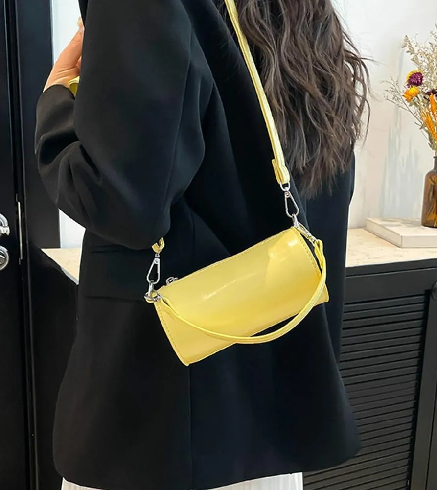 Womens Soft Pu Leather Purse Cute Cylinder Clutch Purses for Women Trendy Crossbody Bags for Women 2025 Sling Bag Handbags