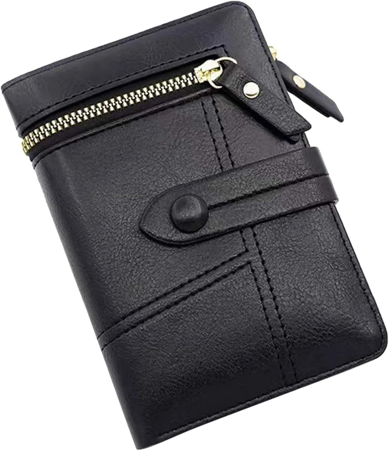 Womens Vintage Leather Wallets Zipper Purse for Travel Credit Card Holder Phone Organizer Leather Pocket Wallets