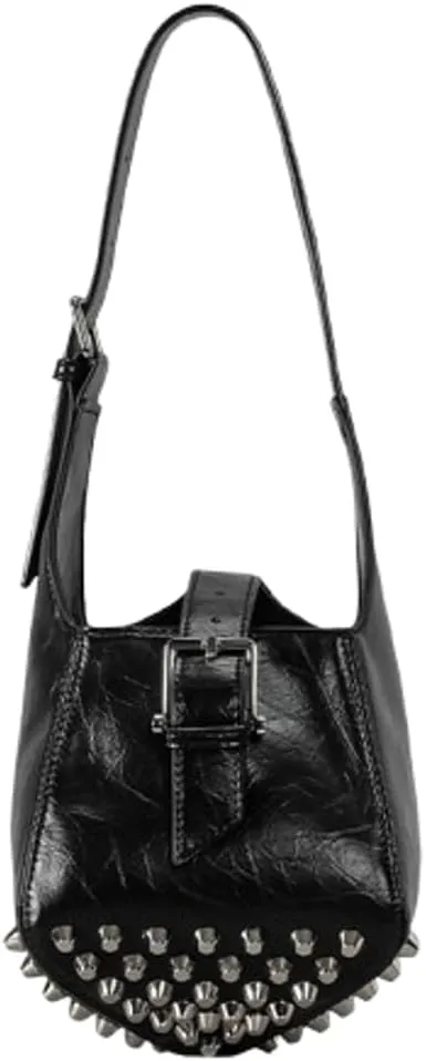 Y2k Crescent Bucket Bag Women Hobo Bags 90s Trendy PU Leather Underarm Shoulder Bag Crossbody Purse Punk Tote Handbag