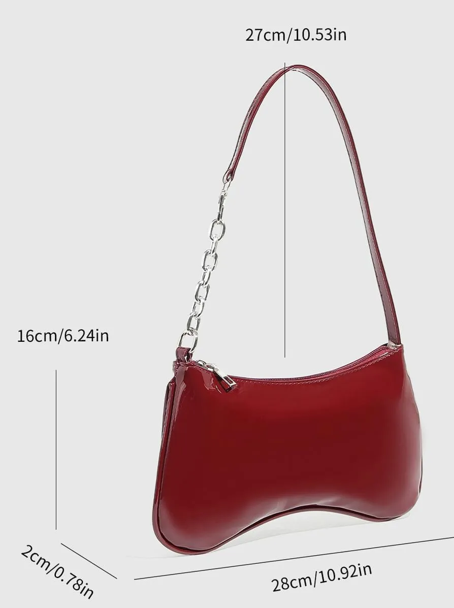 Y2k Crescent Hobo Bags Women 90s PU Leather Underarm Shoulder Bag Cute Trendy Crossbody Phone Purse Retro Tote Handbag