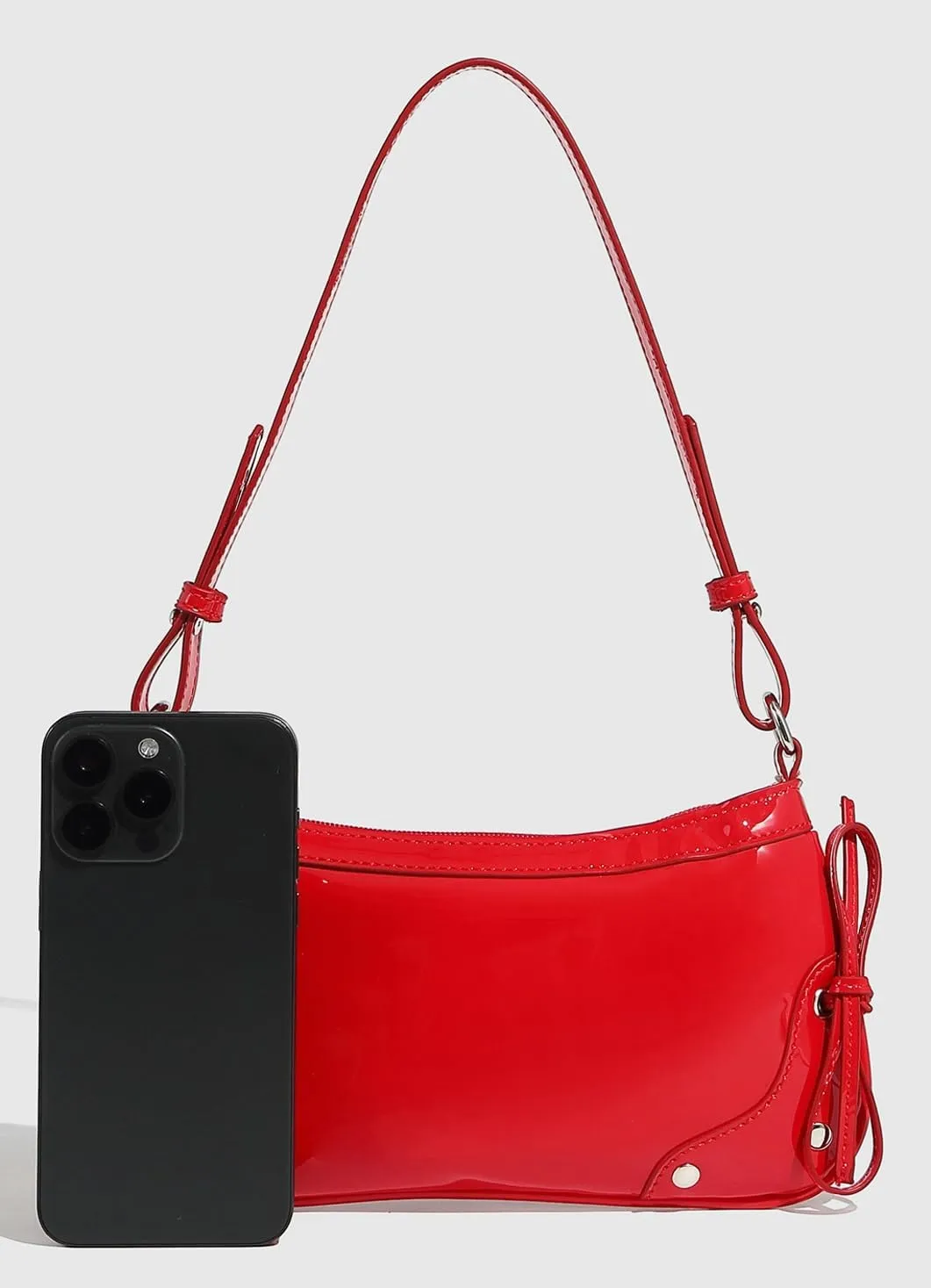 Y2k Crescent Hobo Bags Women 90s Trendy PU Leather Underarm Shoulder Bag Cute Crossbody Phone Purse Retro Tote Handbag