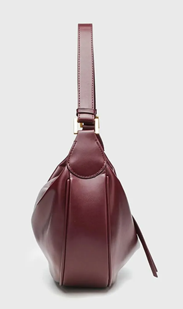 Y2k Hobo Bags Women 90s PU Leather Underarm Crescent Shoulder Bag Trendy Red Crossbody Purse Slouchy Tote Handbag 2025