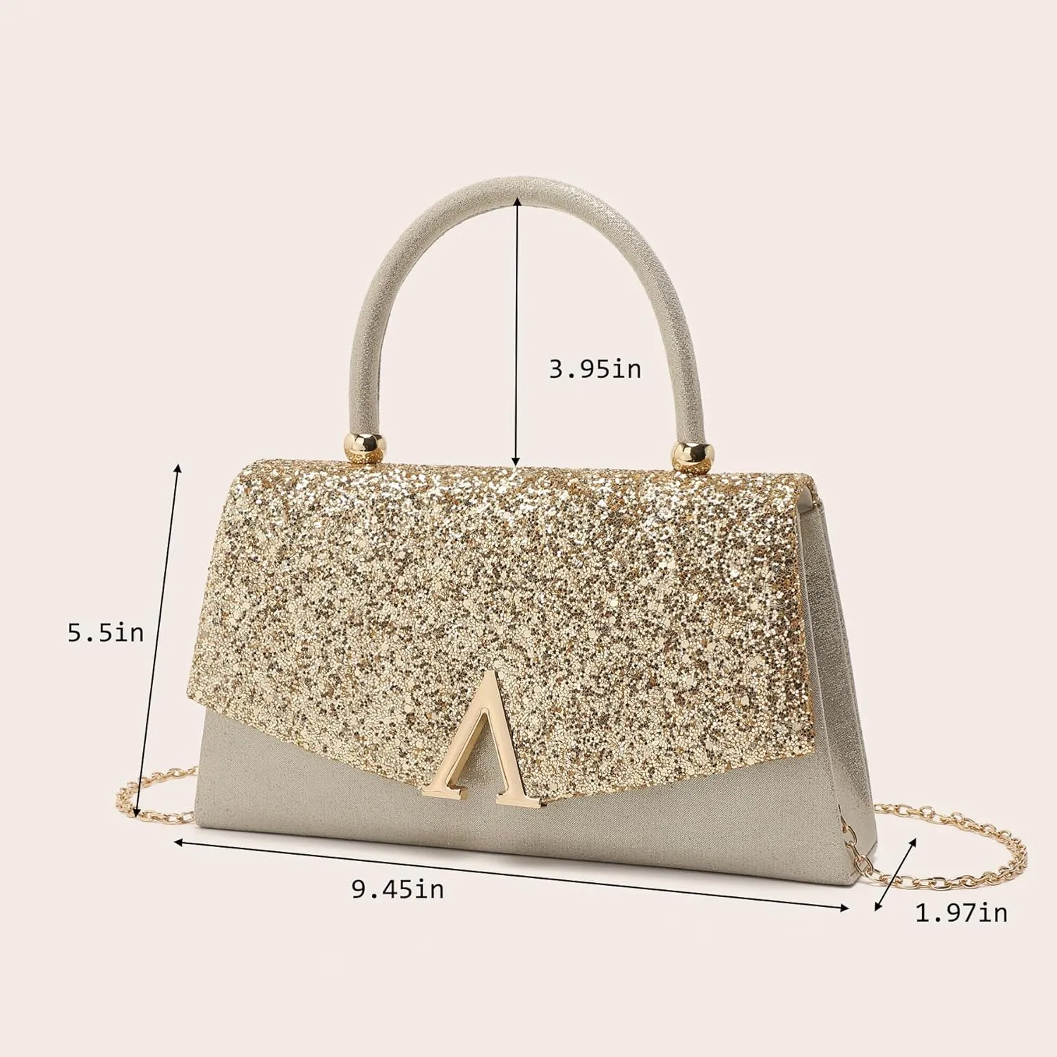 YYW Clutch Purse for Women Formal Evening Clutch Evening Handbags Vintage Wedding Party Purses Handbags with Detachable Chain