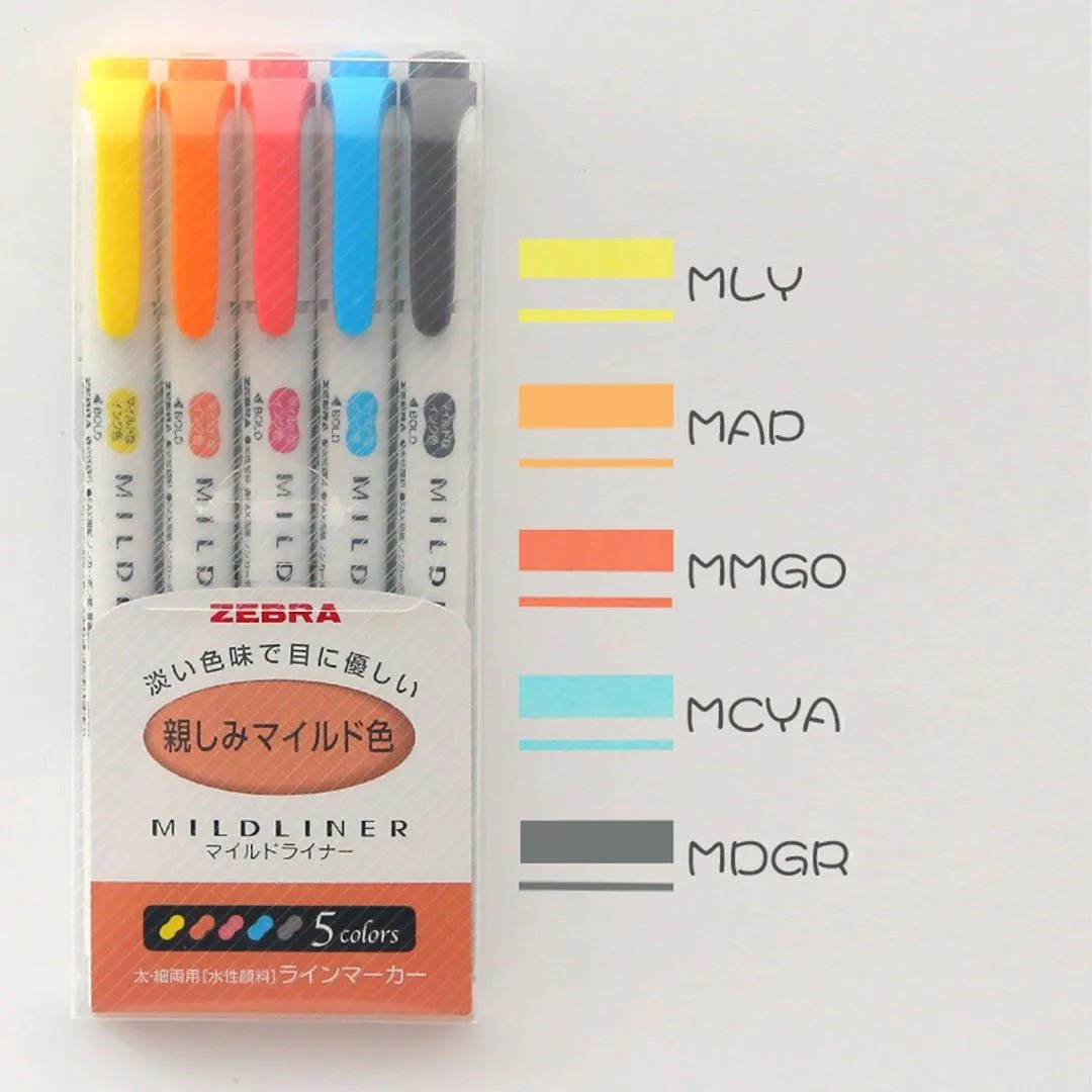 ZEBRA MILDLINER WKT7 double-headed highlighter water-based highlighter marker pen highlighter