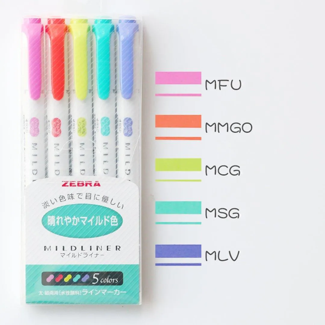ZEBRA MILDLINER WKT7 double-headed highlighter water-based highlighter marker pen highlighter