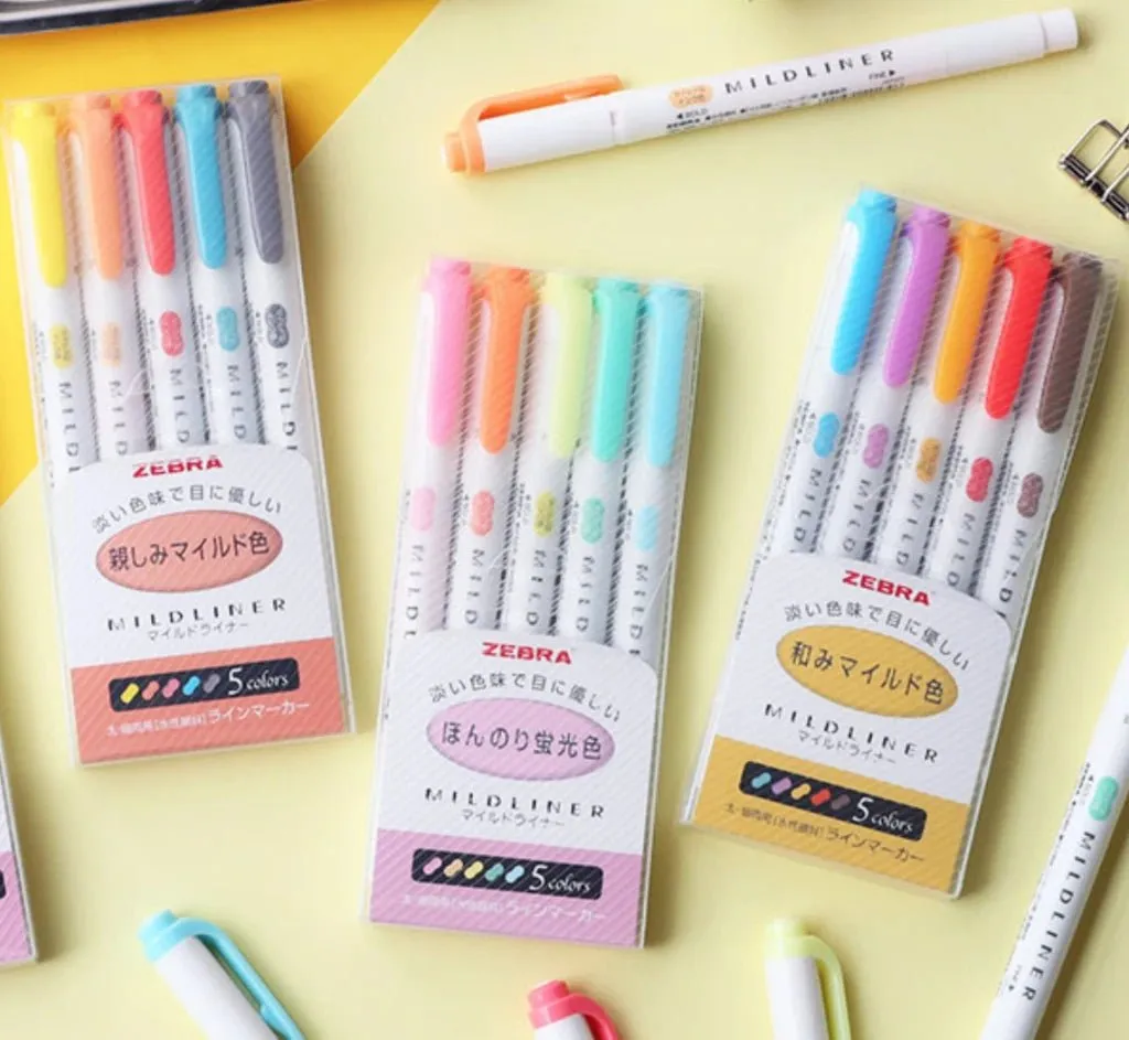 ZEBRA MILDLINER WKT7 double-headed highlighter water-based highlighter marker pen highlighter