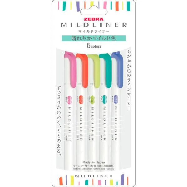 ZEBRA MILDLINER WKT7 double-headed highlighter water-based highlighter marker pen highlighter