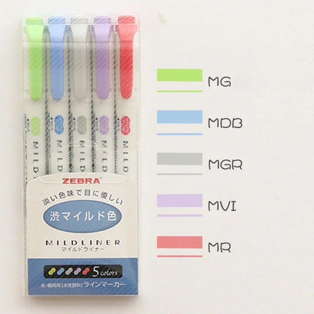 ZEBRA MILDLINER WKT7 double-headed highlighter water-based highlighter marker pen highlighter