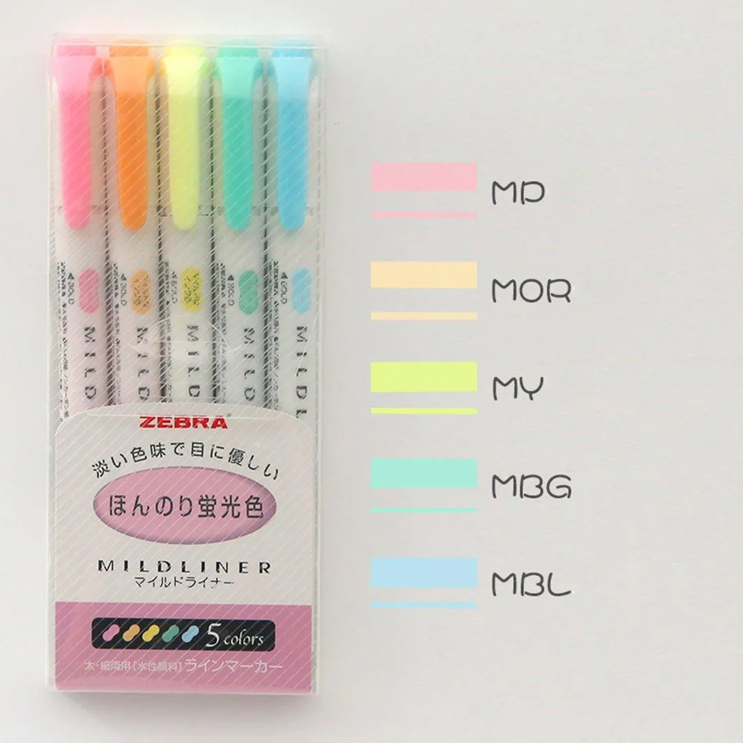 ZEBRA MILDLINER WKT7 double-headed highlighter water-based highlighter marker pen highlighter